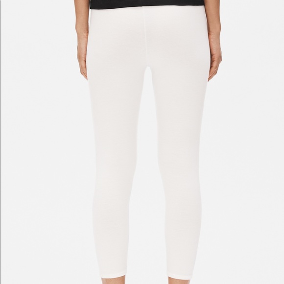 Eileen Fisher white cotton leggings - Picture 2 of 5